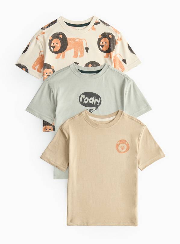 Stone & Lion Print T-Shirt 3 Pack 2-3 years